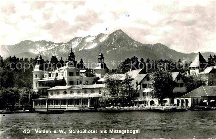 Velden Woerthersee Schlosshotel mit Mittagskogel