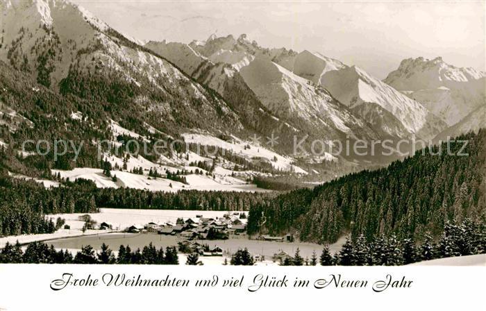 Langenwang Fischen Fliegeraufnahme Weihnachtskarte