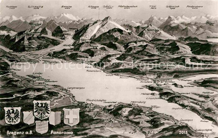 Bregenz Bodensee Panoramakarte