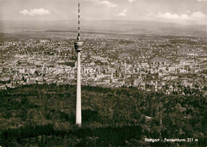 STUTTGART  CITY Fliegeraufnahme Fernsehturm