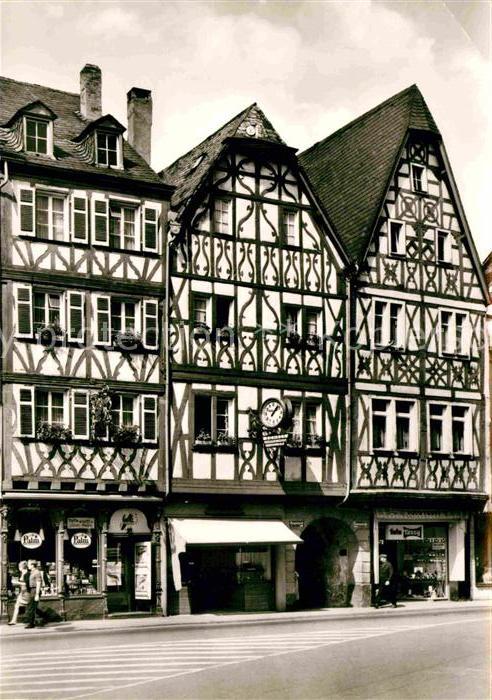 TRIER  CITY Fachwerkhaeuser am Hauptmarkt