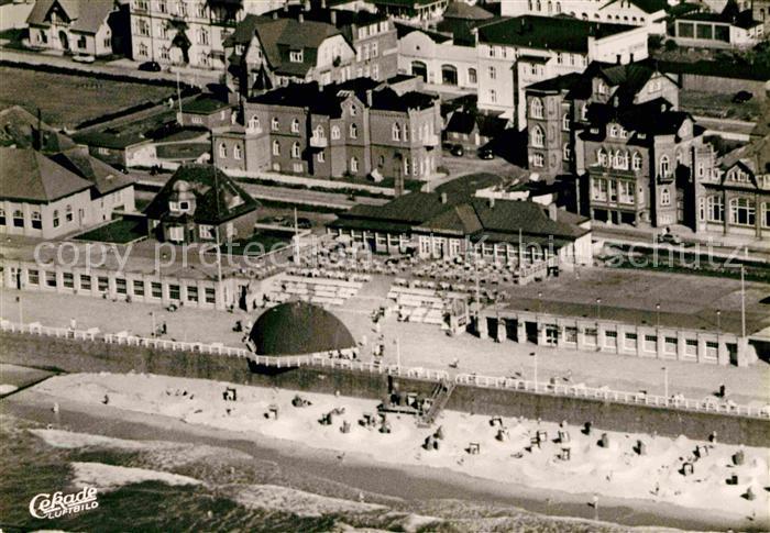 Westerland Sylt Fliegeraufnahme Seepromenade Villa Roth Pension