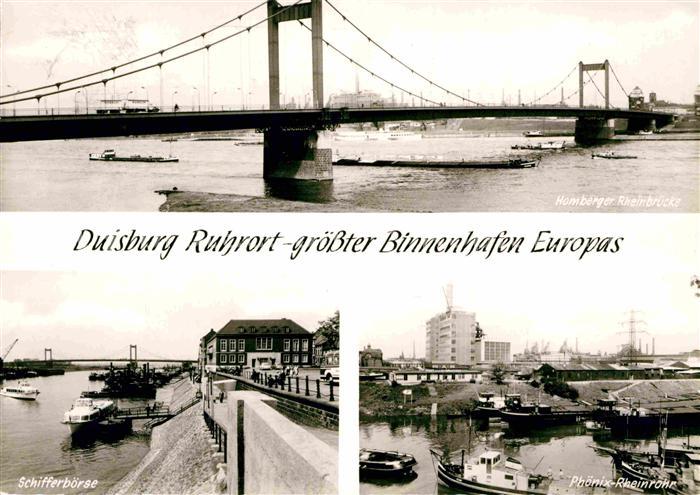 Duisburg Ruhr Homberger Rheinbruecke Schifferboerse Phoenix-Rheinruhr