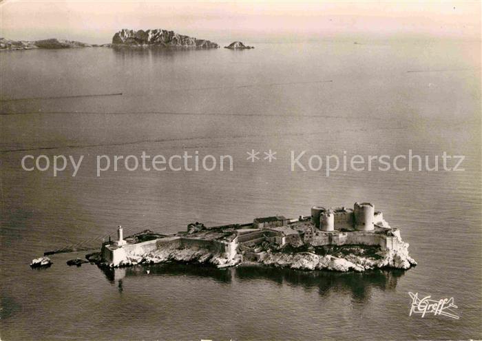 Marseille Bouches-du-Rhone Fliegeraufnahme Chateau d`If