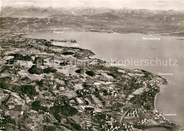 Wasserburg Bodensee Fliegeraufnahme Kressbronn Nonnenhorn Lindau Bregenz