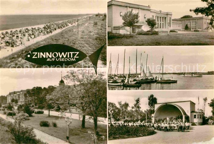 Zinnowitz Ostseebad Strand Promenade Konzertplatz Kulturhaus Achterwasser
