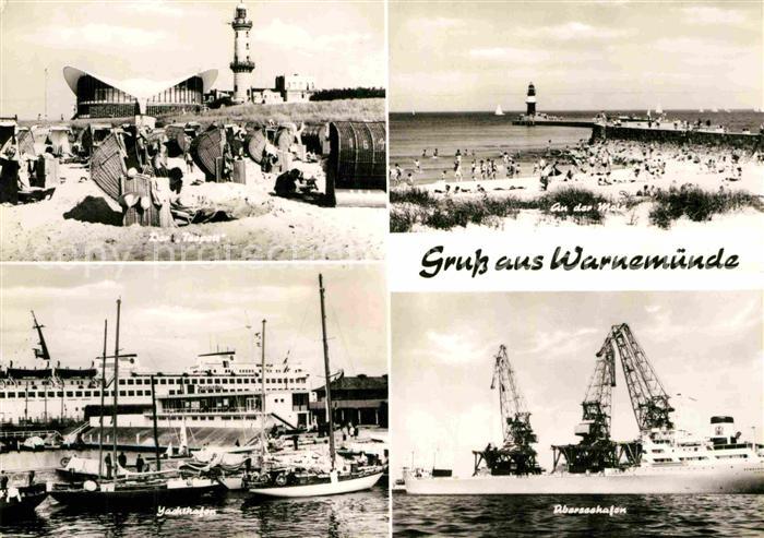 Warnemuende Ostseebad Mole Leuchtturm Strand hafen