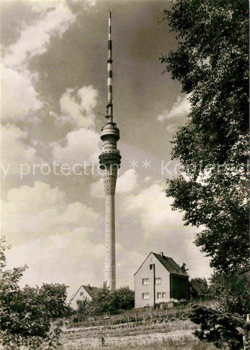 DRESDEN Elbe Wachwitz Fernsehturm