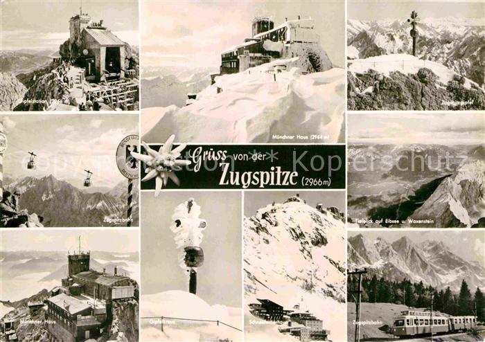 Zugspitze Muenchner-Haus Zugspitzbahn Schneeferner-Haus Gipfelkreuz
