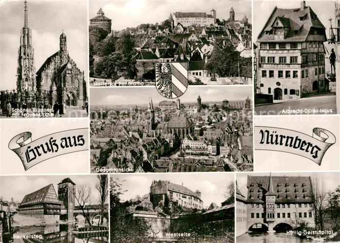 NueRNBERG  CITY Albrecht Duerer Haus Heilig-Geist-Spital Henkersteg Frauenkirch
