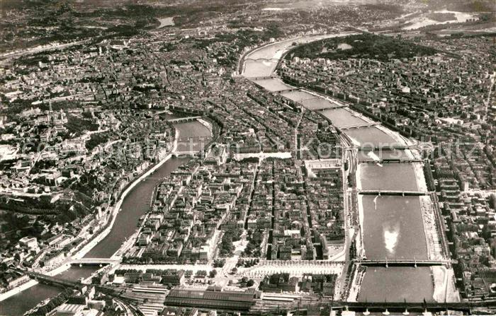 Lyon France Fliegeraufnahme Rhone