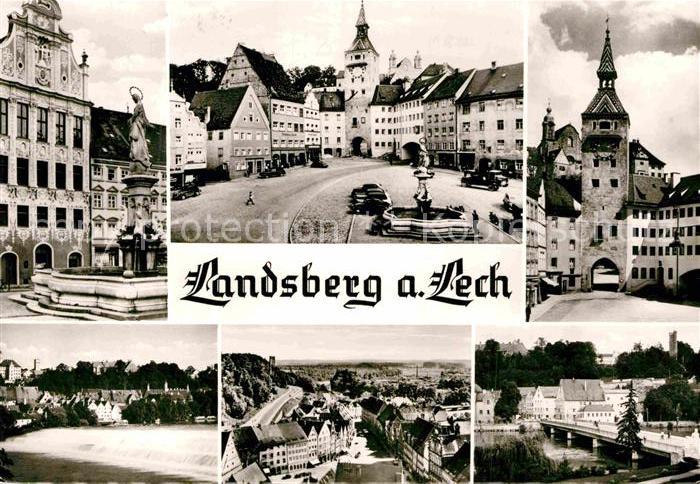 Landsberg Lech Panorama Stadttor