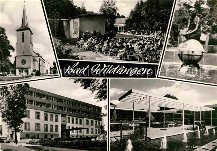 Bad Wildungen Katholische Kirche Liboriushaus Lesesaal Brunnen Nymphe Kurkonzert