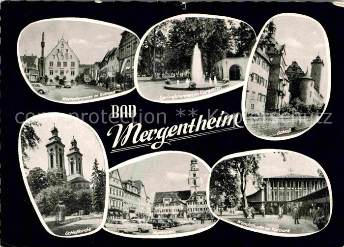 Bad Mergentheim Schloss Schlosskirche Marktplatz Wandelhalle Kurpark Springbrunn
