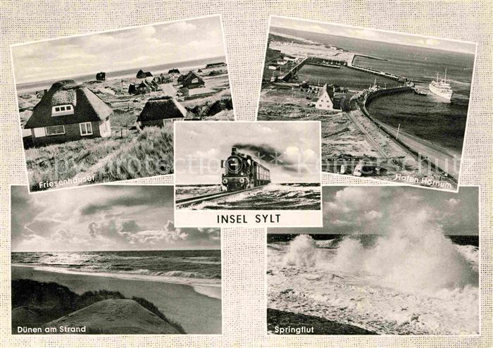 Insel Sylt Friesenhauser Hafen Hoernum Duenen Springflut