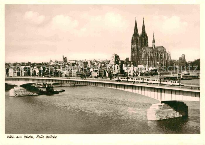 Koeln Rhein Neue Bruecke Dom