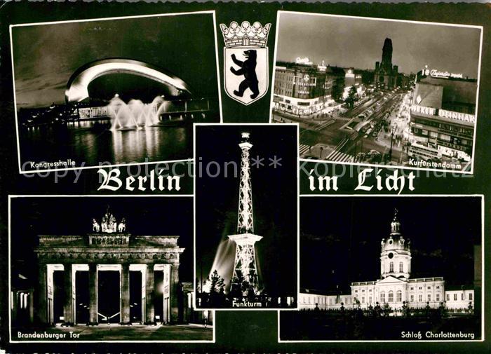 BERLIN CITY Funkturm Kongresshalle Brandenburger Tor Schloss Charlottenburg Kur