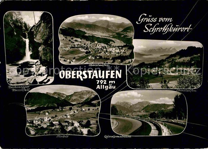 Oberstaufen Oberallgaeu Bayern Wasserfall Queralpenstrasse Panorama