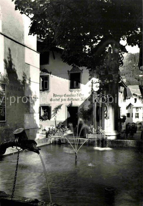 Kastelruth Suedtirol Brunnen Gasthof Goldenen Roessl