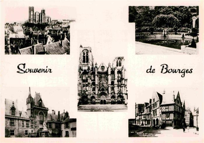 Bourges Kirche Brunnen Fachwerk