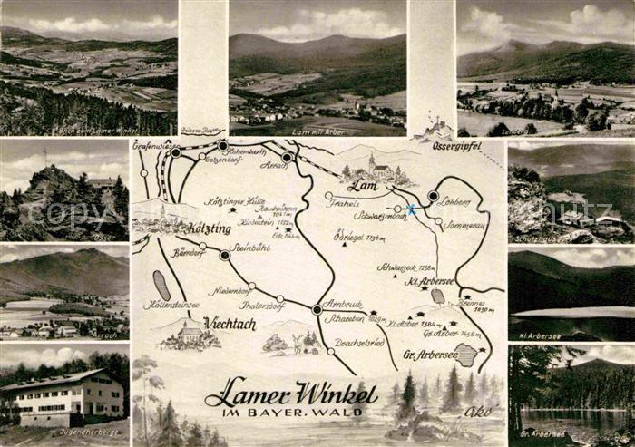 Lam Oberpfalz Lamer Winkel Panoramakarte Arber Jugendherberge