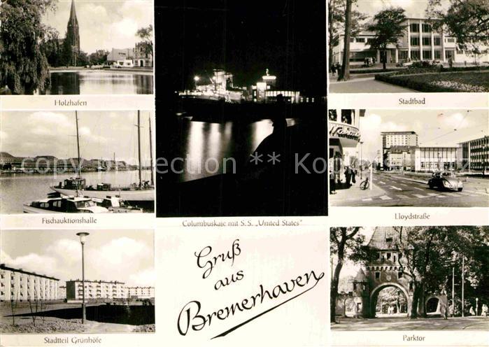 Bremerhaven Holzhafen Stadtbad Fischauktionshalle Parktor