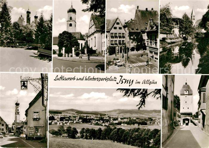 Isny Allgaeu Kirche Marktplatz Panorama Stadttor