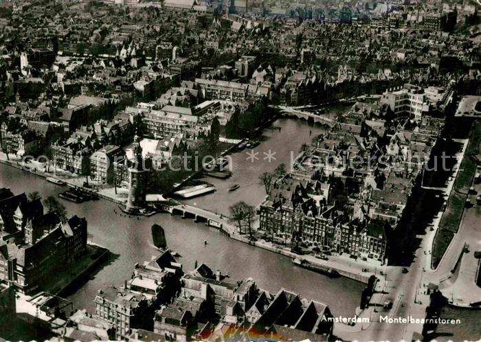Amsterdam Niederlande Fliegeraufnahme Montelbaarnstoren