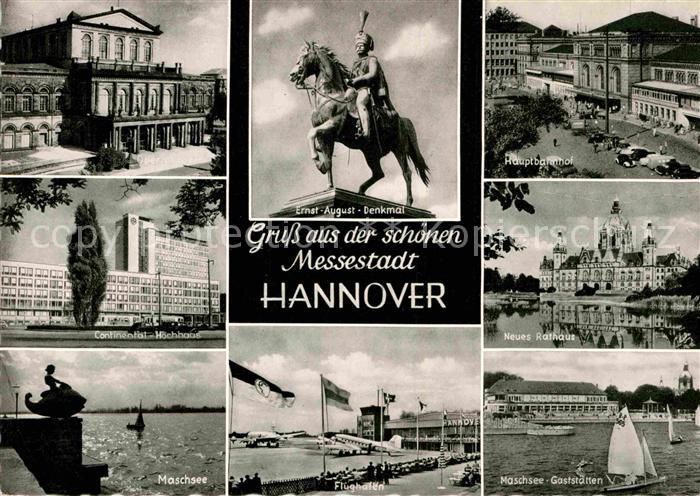 HANNOVER  CITY Hauptbahnhof Maschsee Rathaus Flughafen Opernhaus