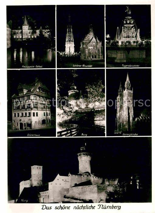 NueRNBERG  CITY Heiliggeist Spital Schoener Brunnen Jugendbrunnen Duererhaus Lo