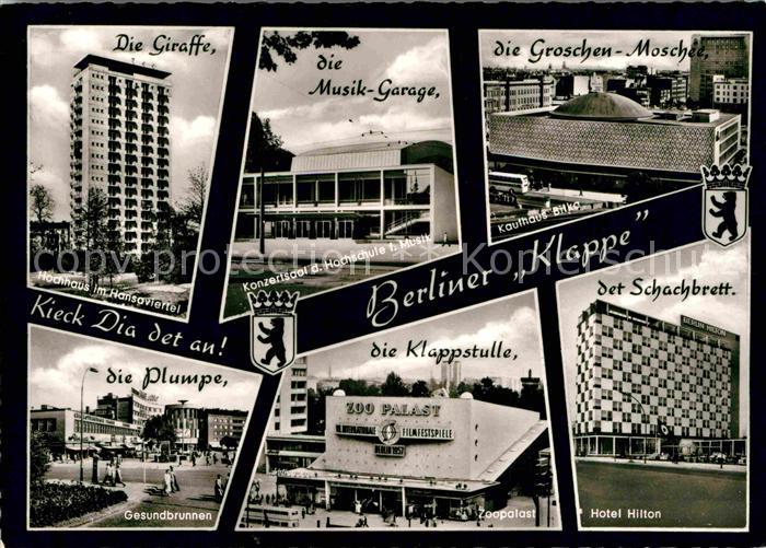 BERLIN  CITY Hochhaus Hansaviertel Konzertsaal Hochschule Musik Kaufhaus
