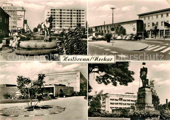 Heilbronn Neckar  Brunnen Denkmal Bahnhof