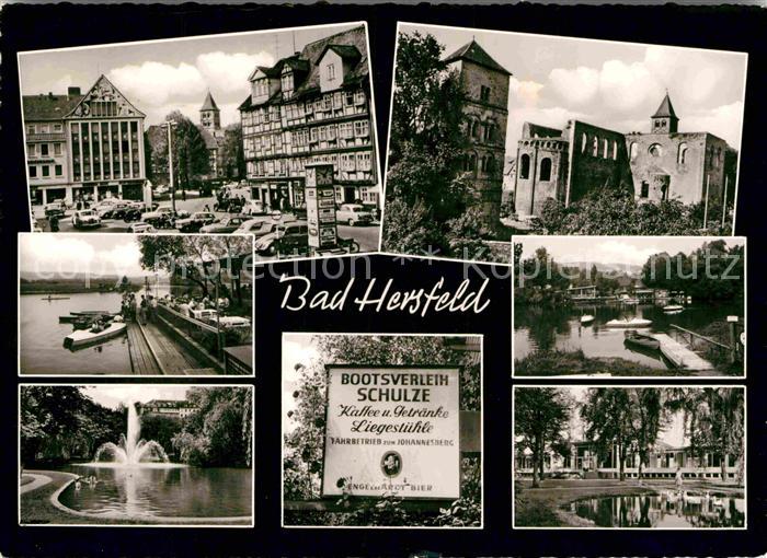 Bad Hersfeld Stadtansicht Brunnen Burg