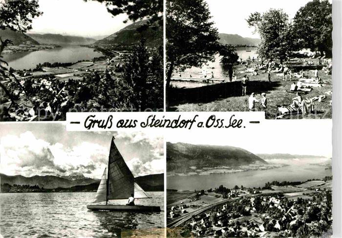 Steindorf Ossiacher See Panorama Strand Segelboot