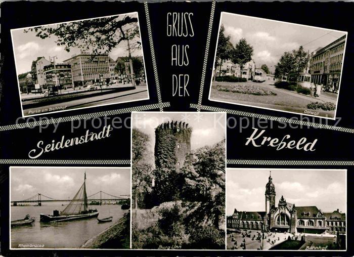 Krefeld Bahnhof Ostwall Rheinbruecke Burg Linn