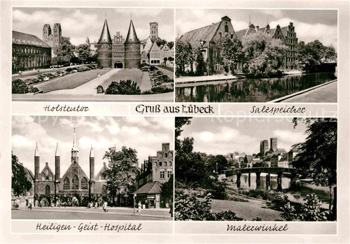 LueBECK  CITY Holstentor Salzspeicher Heiligen Geist Hospital Malerwinkel