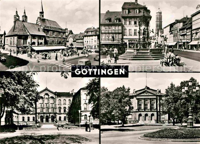 Goettingen Niedersachsen Marktplatz Rathaus Gaenselieselbrunnen Sankt Jacobi The