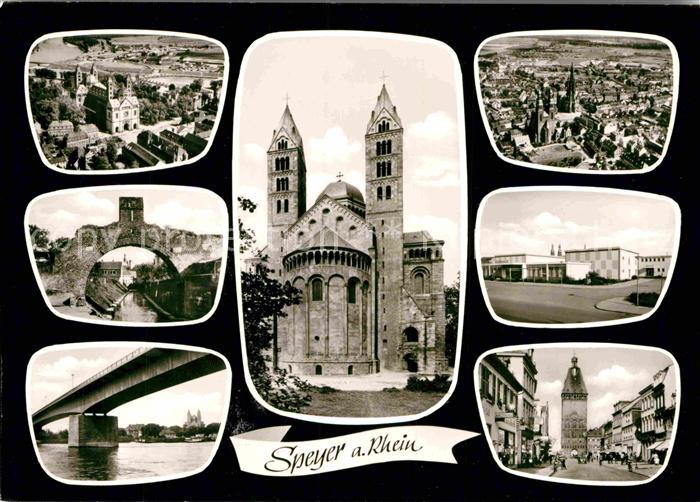 Speyer Rhein Dom Bruecke Stadttor Panorama