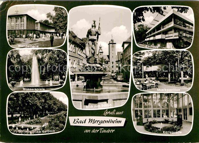 Bad Mergentheim Wandelhalle Wasserspiele Kurhaus Musikpavillon Karlsquelle Schlo