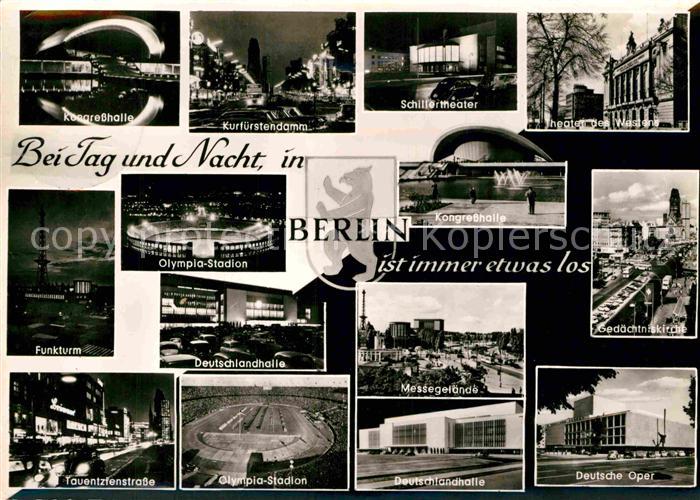 BERLIN  CITY Kongresshalle Schillertheater Theater des Westens Olympiastadion