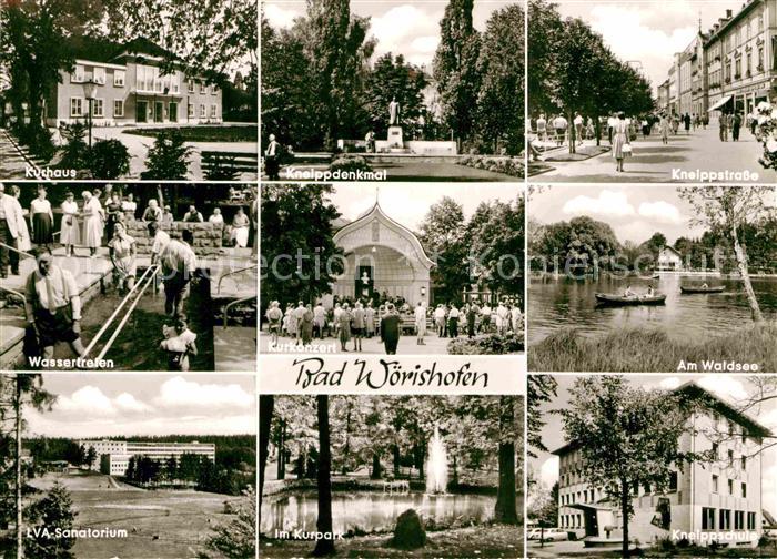 Bad Woerishofen Kurhaus Kneippdenkmal Waldsee Wassertreten LVA Sanatorium