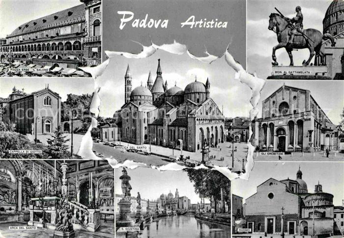 Padova Piazza Erbe Il Salone Capella Giotto Basilica Santo San Giustina