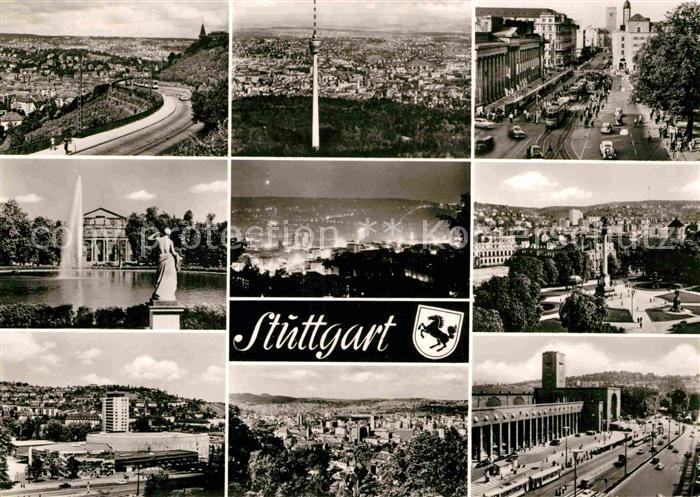 STUTTGART  CITY Hauptbahnhof Fernsehturm Park Panorama