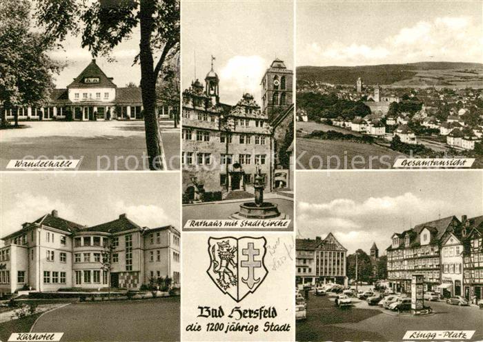 Bad Hersfeld Wandelhalle Rathaus Stadtkirche Lingg Platz Kurhotel Panorama