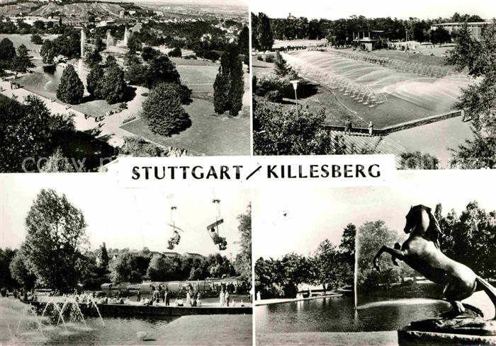 STUTTGART  CITY Killesberg Pferdestatue Park Wasserspiele