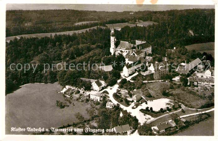 Andechs Kloster am Ammersee Fliegeraufnahme