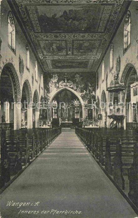 Wangen Allgaeu Inneres der Pfarrkirche