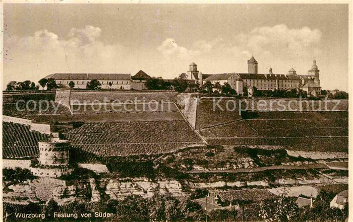 WueRZBURG Bayern Festung Ansicht von Sueden