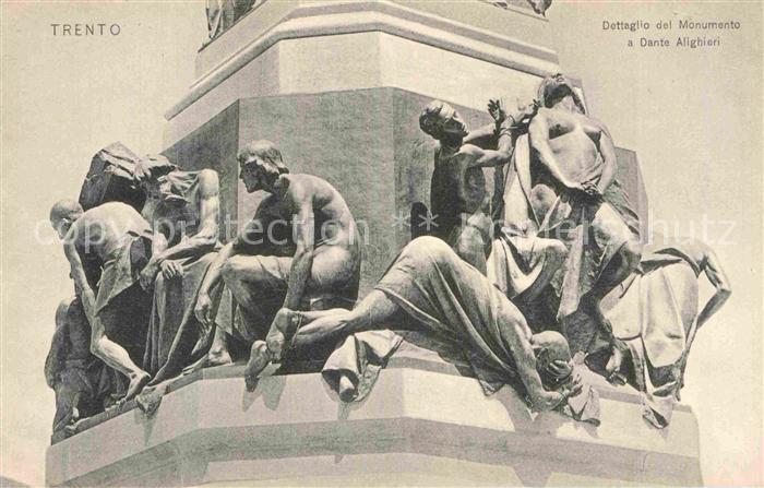 Trento Dettaglio del Monumento a Dante Alighieri