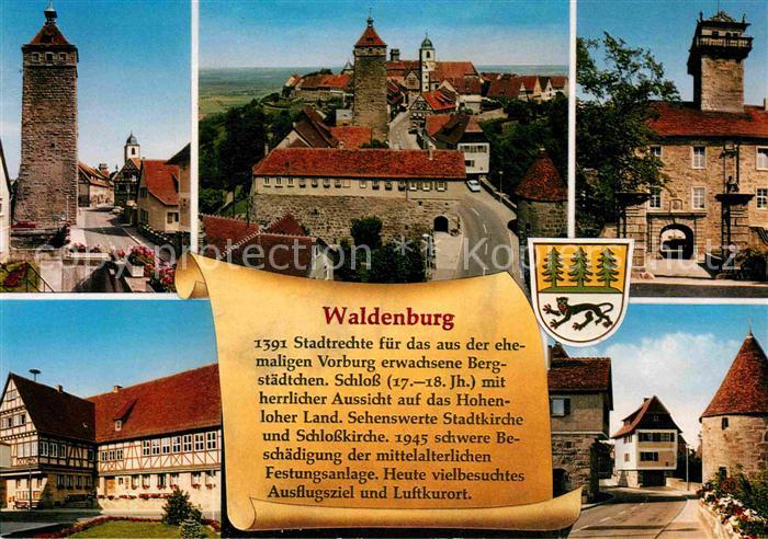 Waldenburg Wuerttemberg Schloss Burg Turm Stadtkirche mittelalterliche Festungsa